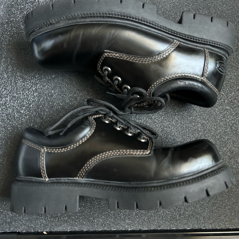 Skechers Men's Black Lace-Up Oxfords Vintage Jammers - Picture 2 of 16